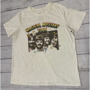 THE BEATLES Band Shirt Size XL Magical Mystery Tour White 2021 Apple